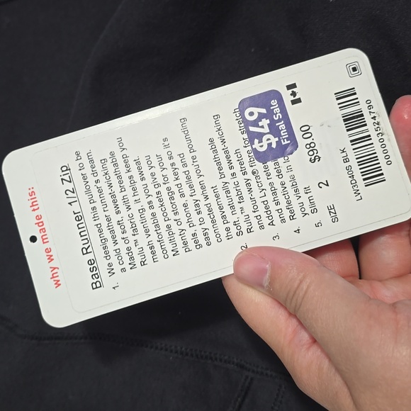 LULULEMON base runner 1/2 zip - Picture 7 of 7